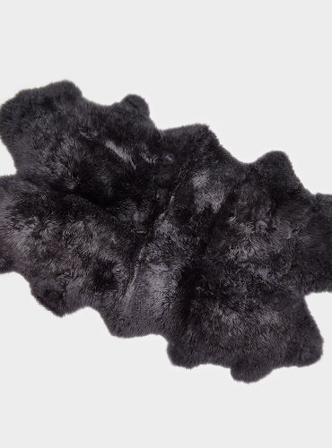 Silky Quad Sheepskin Rug Charcoal