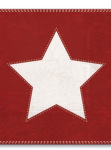 Christmas Red Star 20 Paper Napkins