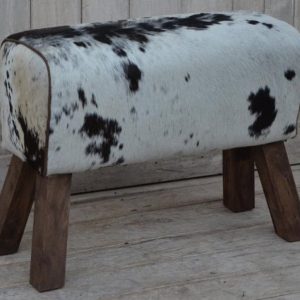 Large Cowhide Pommel Horse Style Bench