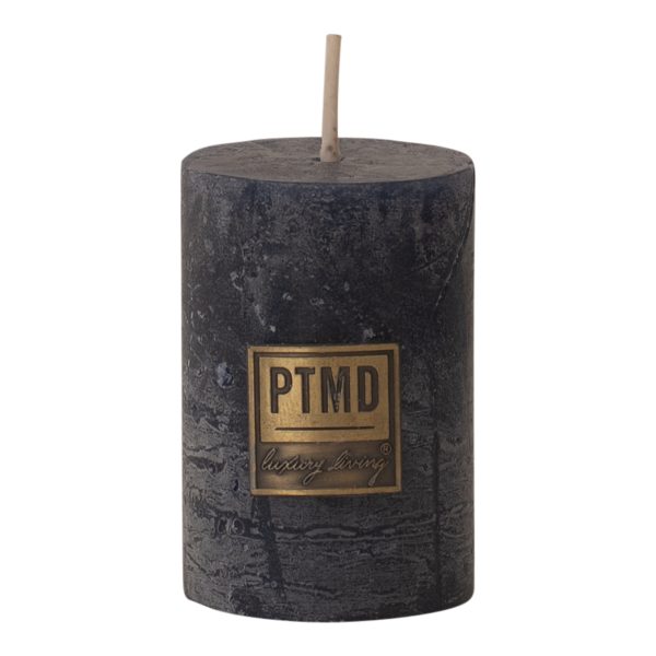 Rustic Night Blue Pillar Candle 6x4cm