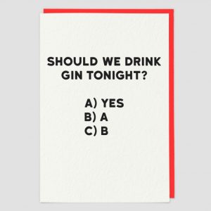 Greetings Card Gin Tonight