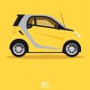 Le Duo Yellow Car Greetings Card