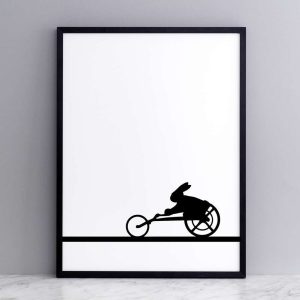 Paralympic Rabbit Print with Frame