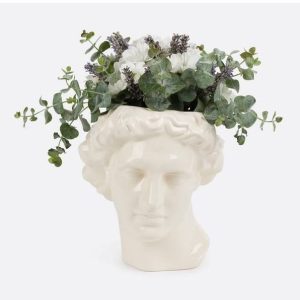 Apollo White Ceramic Vase