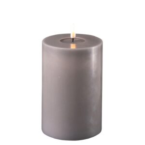 Grey 10x15cm Battery Operated LED candle
