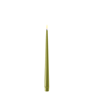 Olive Pack of 2 Tapered Dinner Battery Operated LED Candles