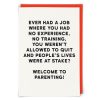 Greetings Card A Job