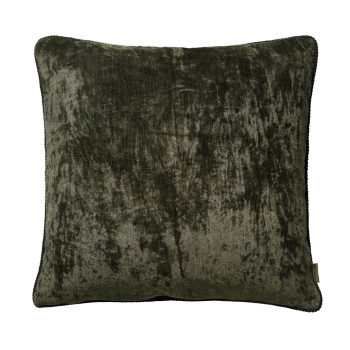 Olive Lush Square Velvet Cushion