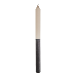 Black & Taupe Two Tone Dinner Candle