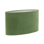 Dusty Green Velour Oval Lampshade 70cm
