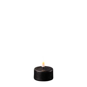 Black Pack of 2 Tea Lights Battery Operated LED