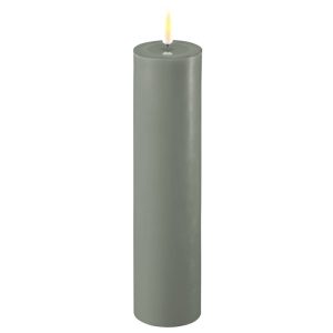 Battery Operated LED Candles 7.5x20cm Salvie Green