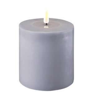 Battery Operated LED Candles 10x10cm Dust Blue