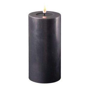 Black 7.5cmx15cm Battery Operated LED Candles