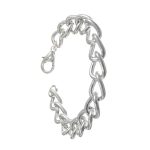 Chunky Silver Chain Bracelet with Lobster Clasp