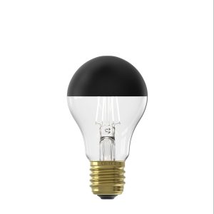 Calex Matt Black Mirror Top Globe LED Bulb (Dimmable)