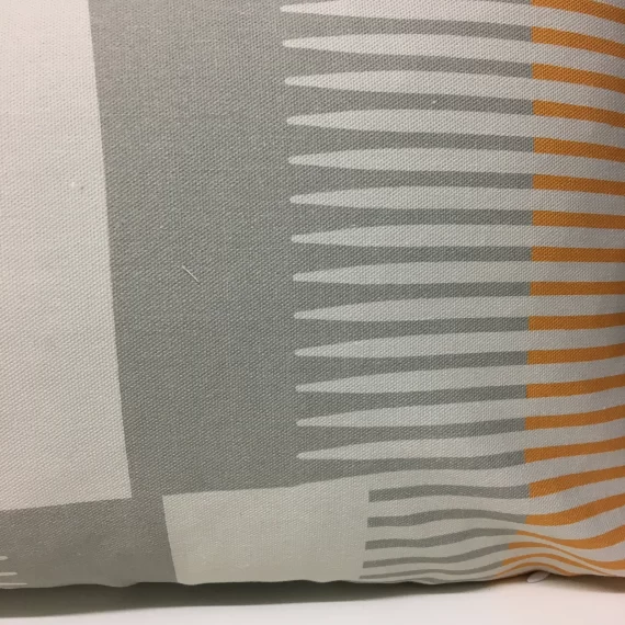 Grey/ Yellow/Black Combed Stripe Cushion