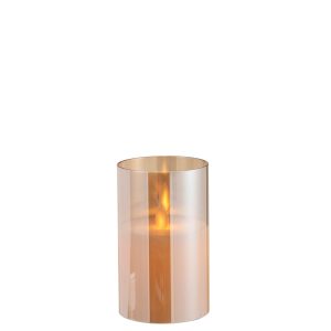 Small LED Amber Glass Lamp