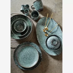 Turquoise Stoneware Tableware