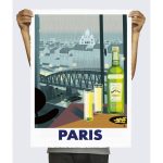Framed Monsieur Z Paris Apero Print