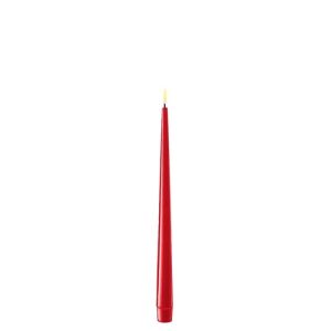 Bright Red Dinner Candles Set of 2 Battery Operated LED