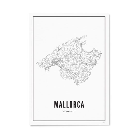 Framed Mallorca Print with Frame 30x40cm