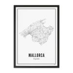 Framed Mallorca Print with Frame 30x40cm