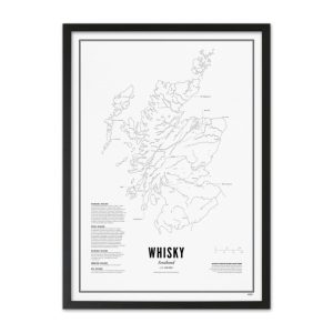 Framed Scottish Whisky Print with Frame 30x40cm
