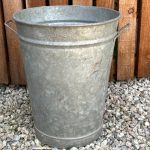 Tall Vintage Galvanised Container Large