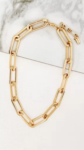 Short Gold Chunky Chain Necklace