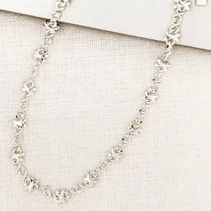 Silver Crosses Chain Necklace