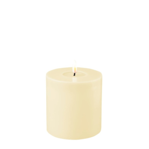Cream Battery Operated LED Candle 10x10cm