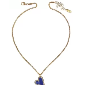 Out of The Blue Enamel Heart Necklace