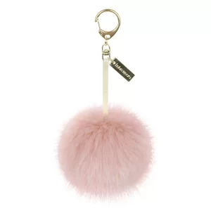 Dusky Pink Pom Pom Luxury Keyring in Gift Box