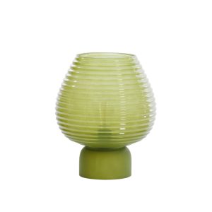 Green Alenna Glass Battery Powered LED Table Lamp