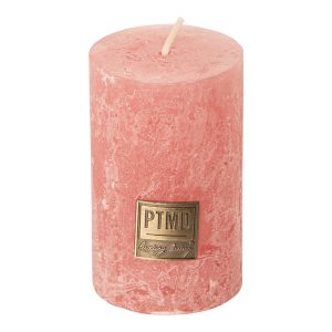 Rustic Blush Pink Pillar Candle 8x5cm