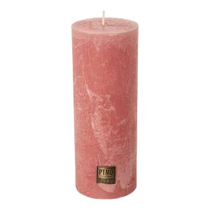 Rustic Blush Pink Pillar Candle 18x7cm