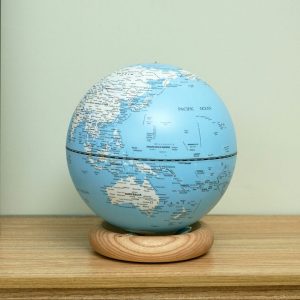 Mini Atlas Globe Lamp White Ash