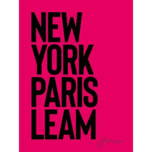 Pink New York Paris Leam Postcard