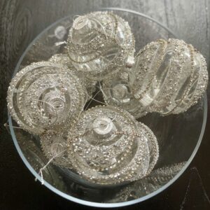 Clear Glass Bauble with Beads
