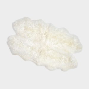 Silky Quad Sheepskin Rug Ivory