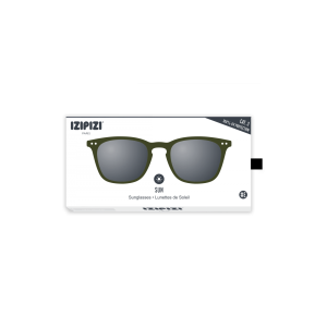 Izipizi #E Sunglasses Khaki Green Soft Grey Lenses