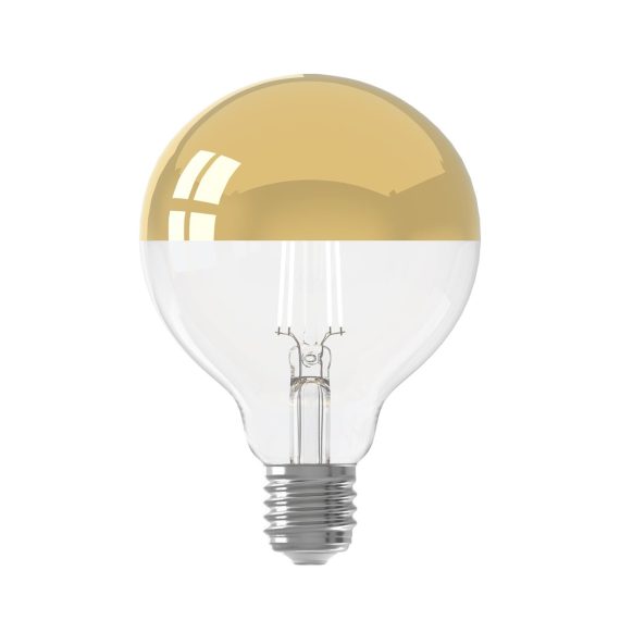 Calex Gold Mirror Top Globe LED Bulb (Dimmable)