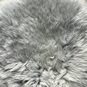 Silky Sheepskin Platinum Round Seat Pad 37cm