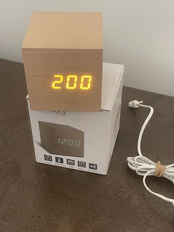 Ex Display Cube Maple Click Clock