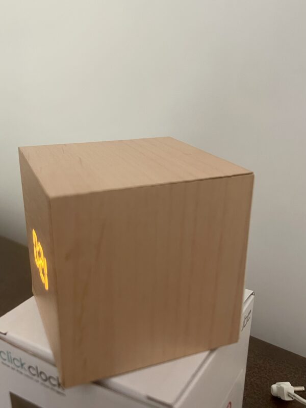 Ex Display Cube Maple Click Clock