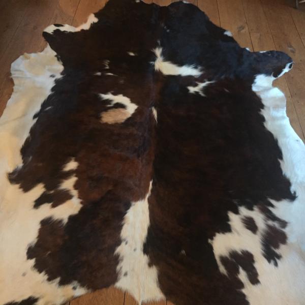 Cow Hide Chestnut White Black Long Hair Collective Home Store