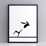 Superhero Rabbit Print with Frame