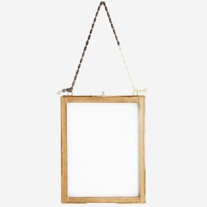 Hanging Photo Frame with Brass Borders Large