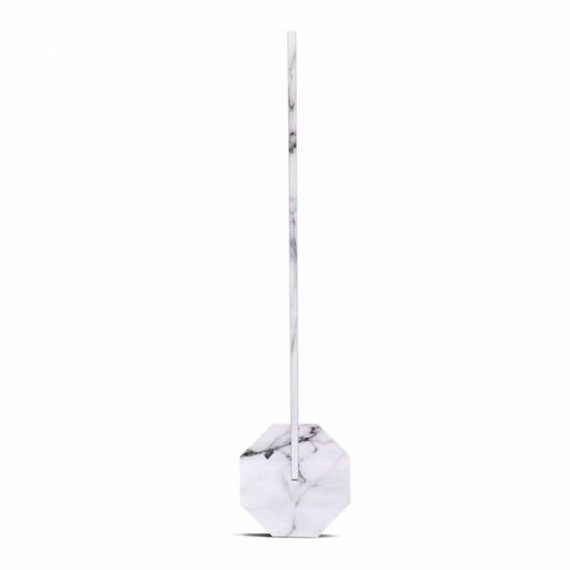 Octagon One Desk Lamp White Marble
